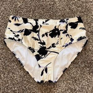Athleta Black and Cream Bikini Bottoms
